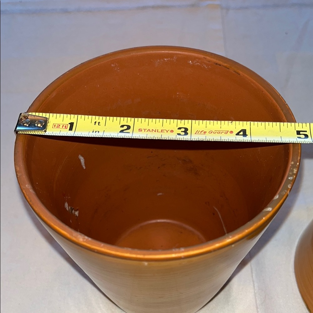 2 Oranges Costa Farms Elegant Orange Ceramic Vases - Picture 4 of 6
